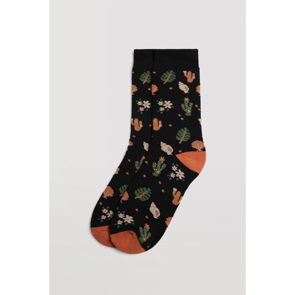 Γυναικείες Ισοθερμικές Κάλτσες Ysabel Mora Y12883-022 με σχέδια, ΜΑΥΡΗ